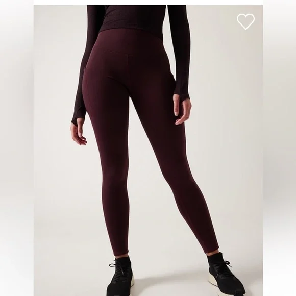 ATHLETA ALTITUDE STASH TIGHT IN POLARTEC POWER STRETCH // spiced Cabernet